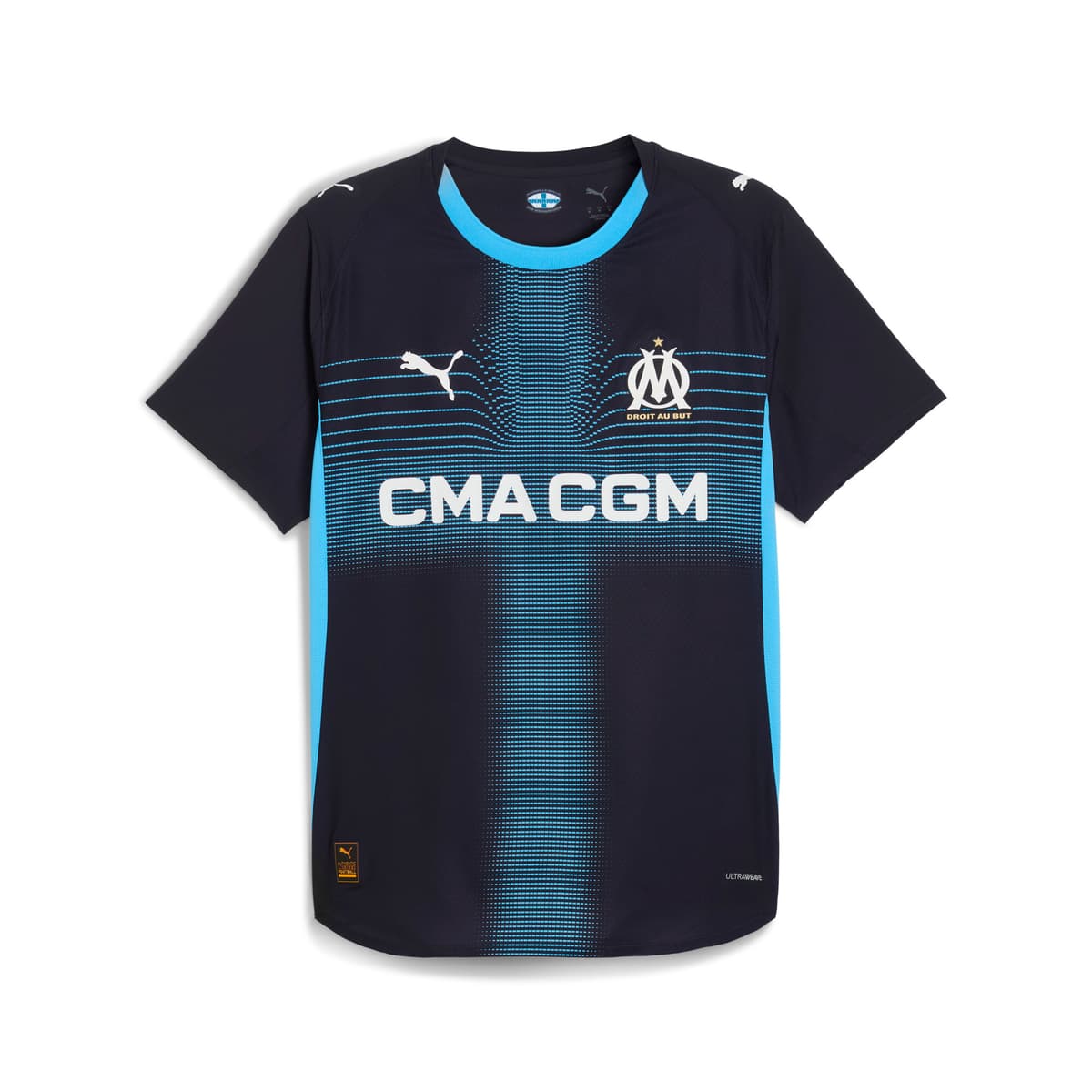 PUMA Olympique de Marseille 25/26 authentiek uitshirt voor Heren, Blauw, Maat XXL