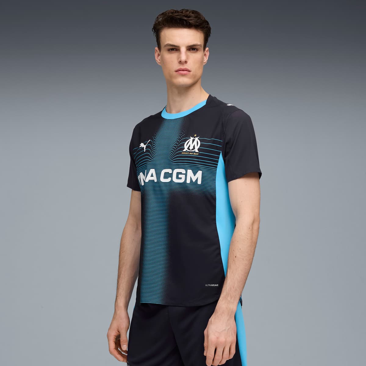 PUMA Olympique de Marseille 25/26 authentiek uitshirt voor Heren, Blauw, Maat XXL thumbnail 4