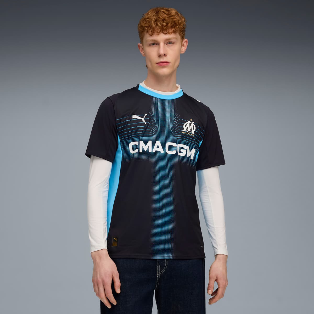 PUMA Olympique de Marseille 25/26 uitshirt voor Heren, Blauw, Maat 3XL thumbnail 6