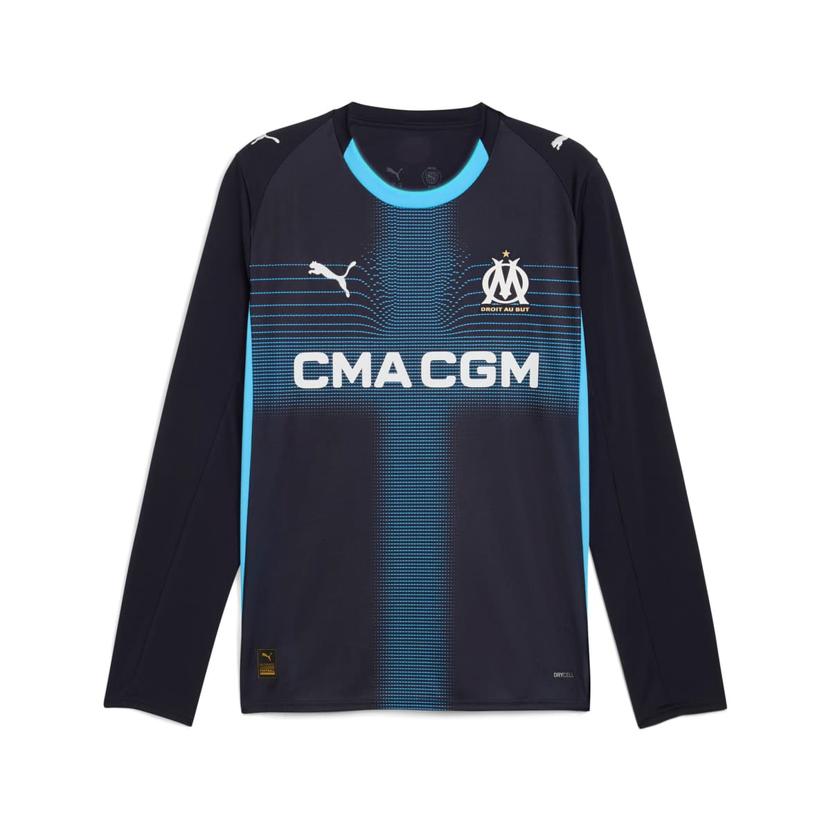 PUMA Olympique de Marseille 25/26 uitshirt met lange mouwen voor Heren, Blauw, Maat 3XL