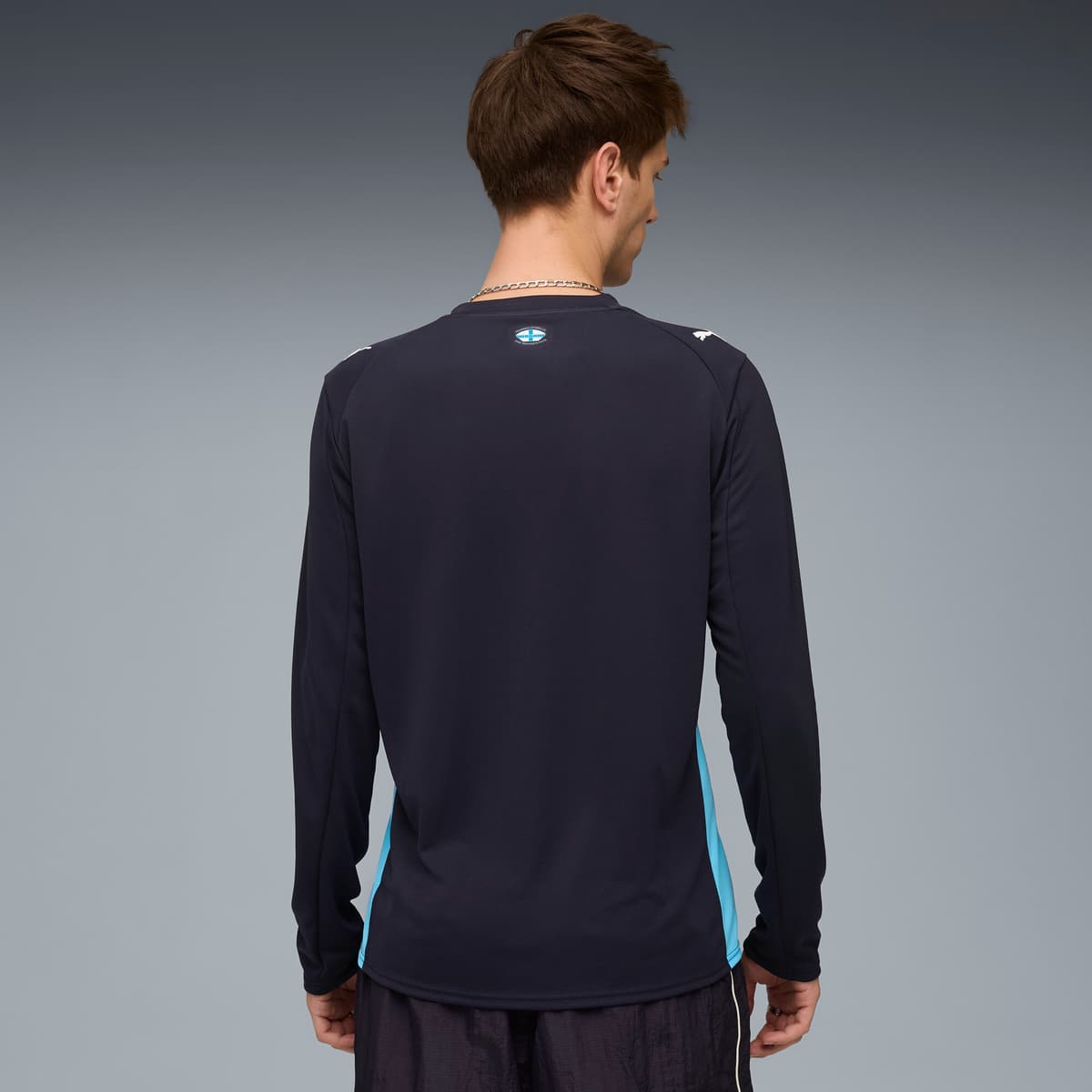 PUMA Olympique de Marseille 25/26 uitshirt met lange mouwen voor Heren, Blauw, Maat 3XL thumbnail 3