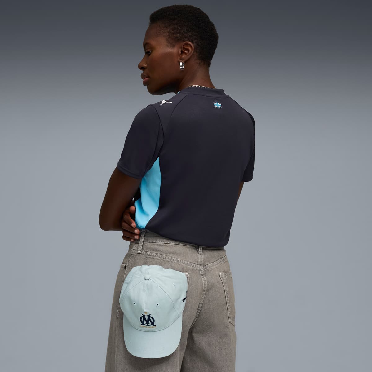 PUMA Olympique de Marseille 25/26 uitshirt voor Dames, Blauw, Maat L thumbnail 3