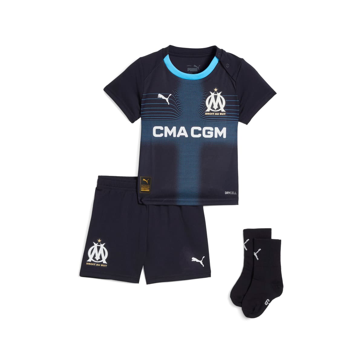 PUMA Olympique de Marseille 25/26 baby-uittenue, Blauw, Maat 9-12M