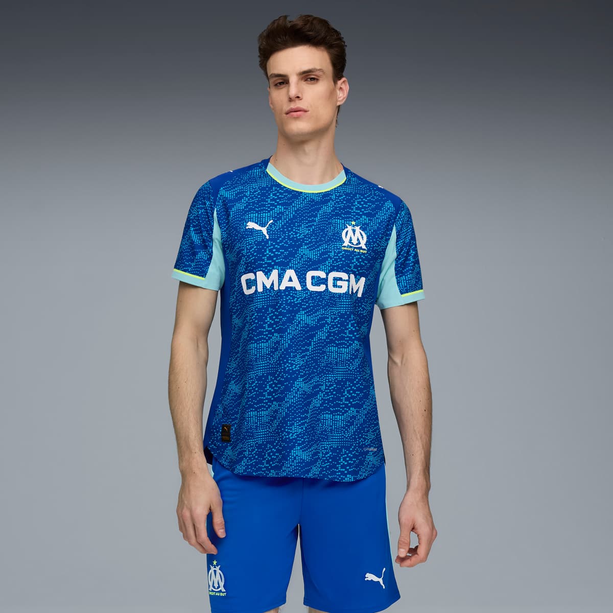 PUMA Olympique Marseille 25/26 authentiek derde shirt voor Heren, Blauw, Maat XXL thumbnail 4