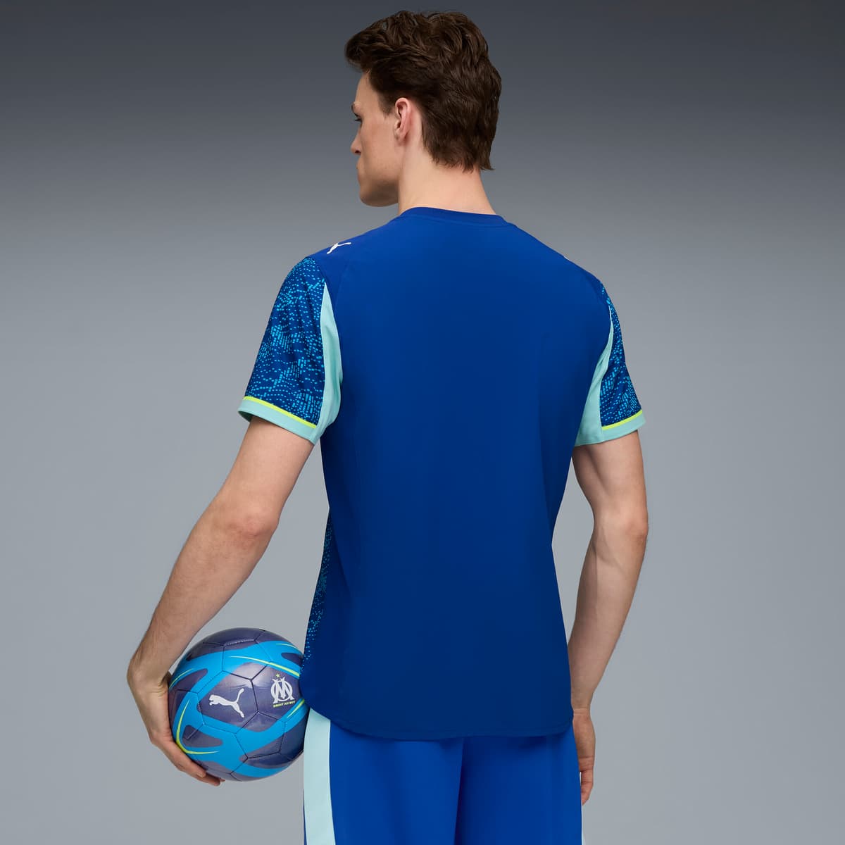 PUMA Olympique Marseille 25/26 authentiek derde shirt voor Heren, Blauw, Maat XXL thumbnail 3