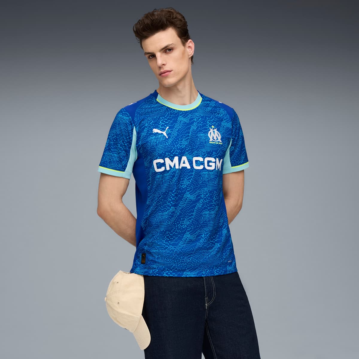 PUMA Olympique Marseille 25/26 derde shirt voor Heren, Blauw, Maat S thumbnail 6