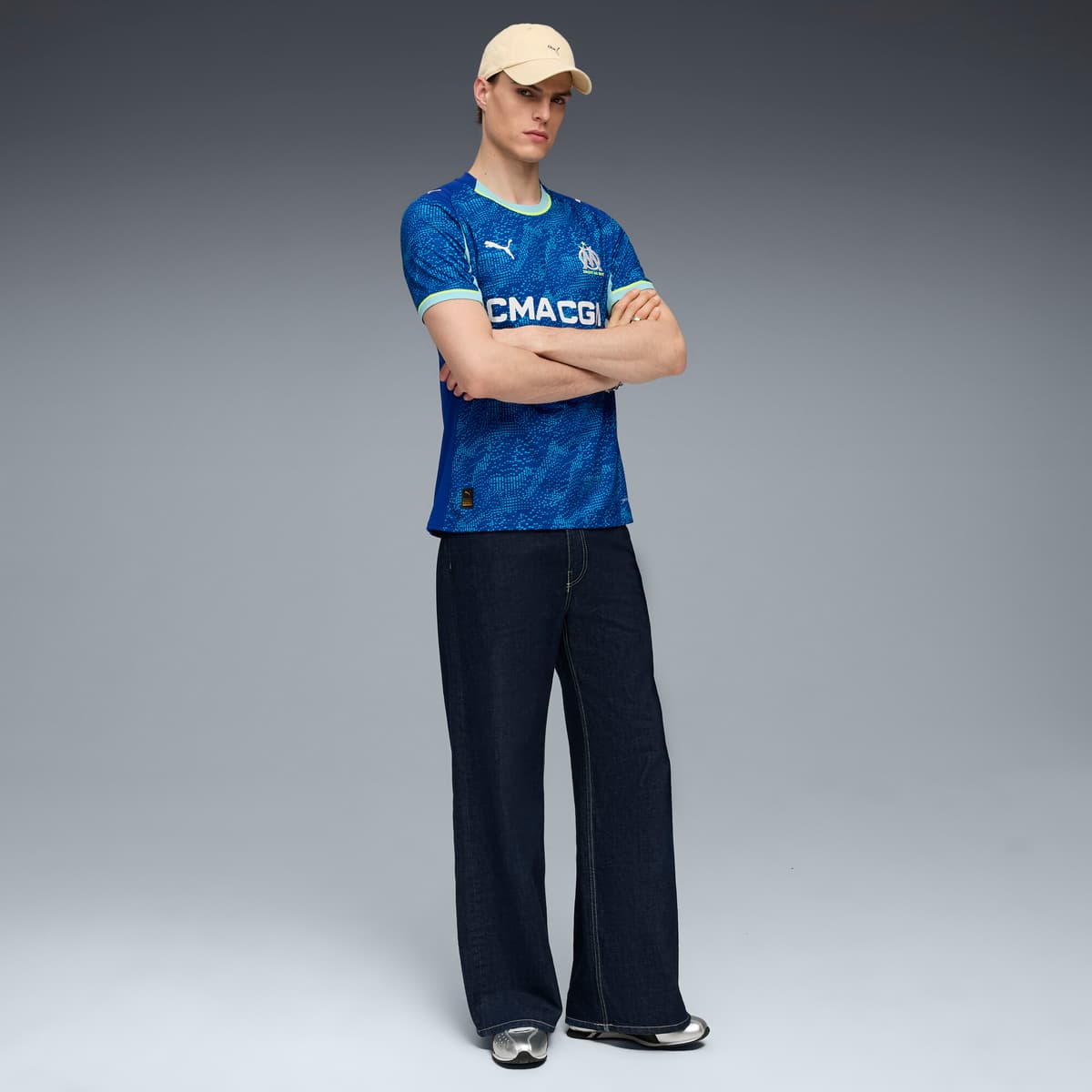 PUMA Olympique Marseille 25/26 derde shirt voor Heren, Blauw, Maat S thumbnail 4