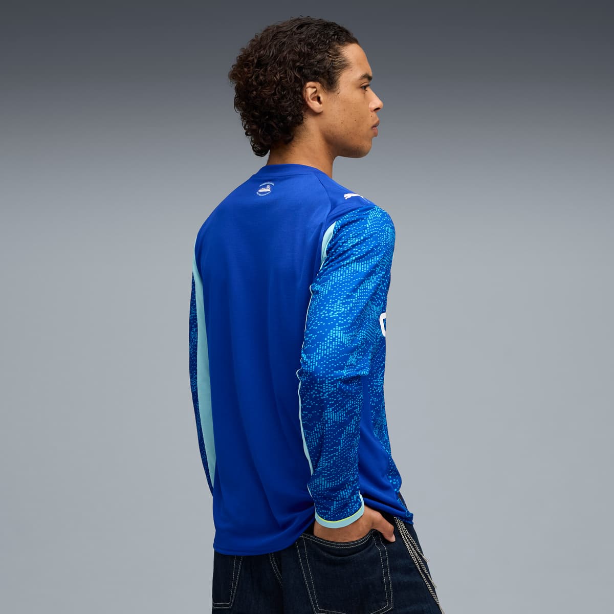 PUMA Olympique de Marseille 25/26 derde shirt met lange mouwen voor Heren, Blauw, Maat 3XL thumbnail 3