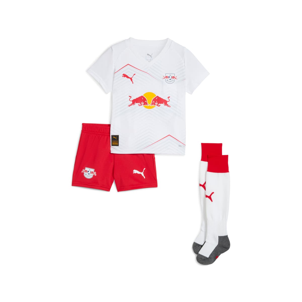 PUMA RB Leipzig 25/26 mini-thuistenue, Rood/Wit, Maat 5-6Y