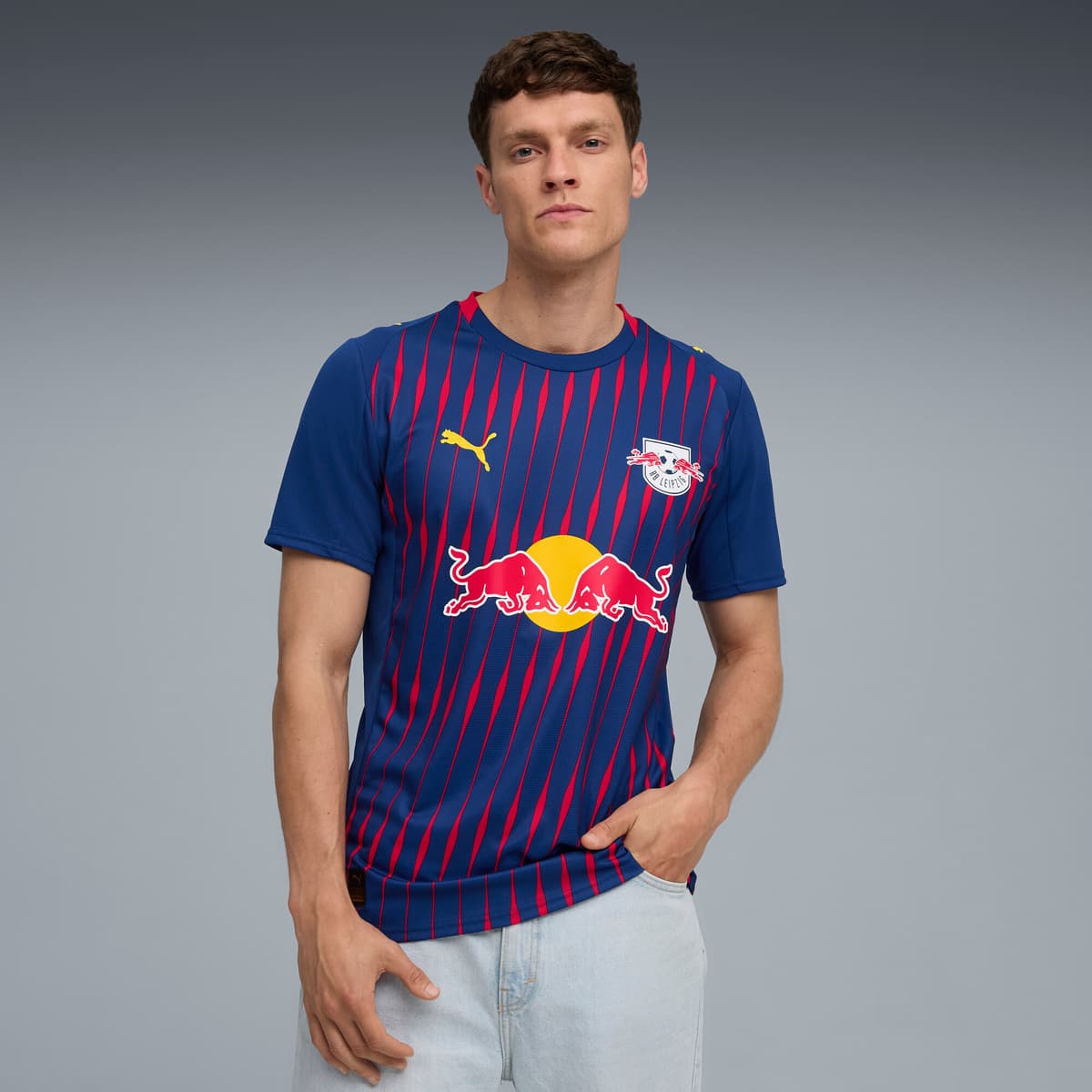 PUMA RB Leipzig 25/26 uitshirt voor Heren, Blauw/Rood, Maat XS thumbnail 6