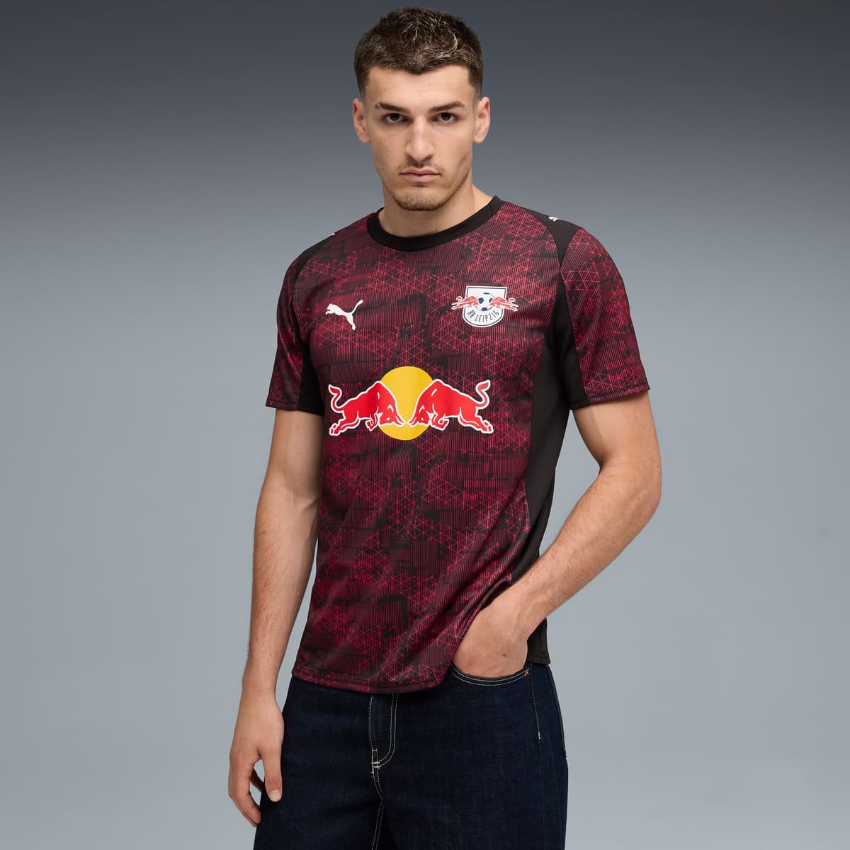 PUMA RB Leipzig 25/26 derde shirt voor Heren, Zwart/Rood, Maat 3XL thumbnail 6