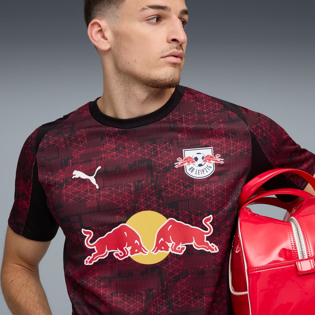 PUMA RB Leipzig 25/26 derde shirt voor Heren, Zwart/Rood, Maat 3XL thumbnail 5