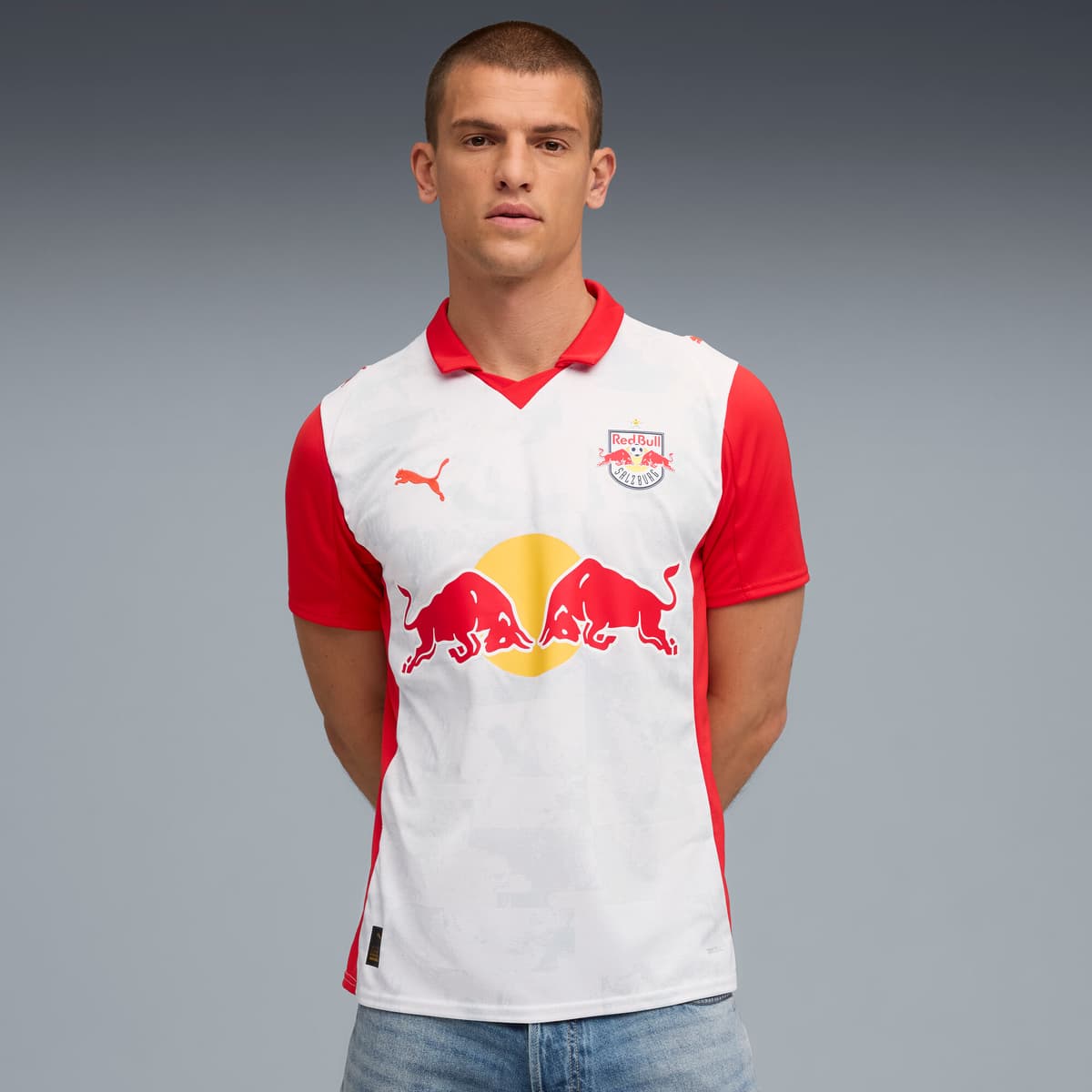 PUMA FC Rood Bull Salzburg 25/26 thuisshirt heren, Rood/Wit, Maat S thumbnail 6