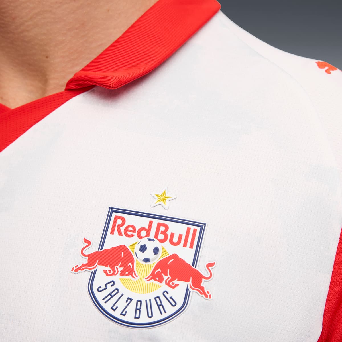 PUMA FC Rood Bull Salzburg 25/26 thuisshirt heren, Rood/Wit, Maat S thumbnail 2