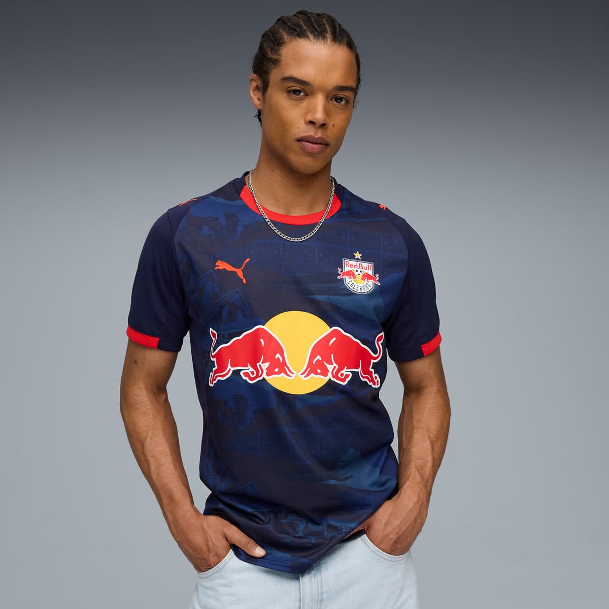 PUMA FC Rood Bull Salzburg 25/26 uitshirt voor Heren, Blauw/Rood, Maat 3XL thumbnail 6