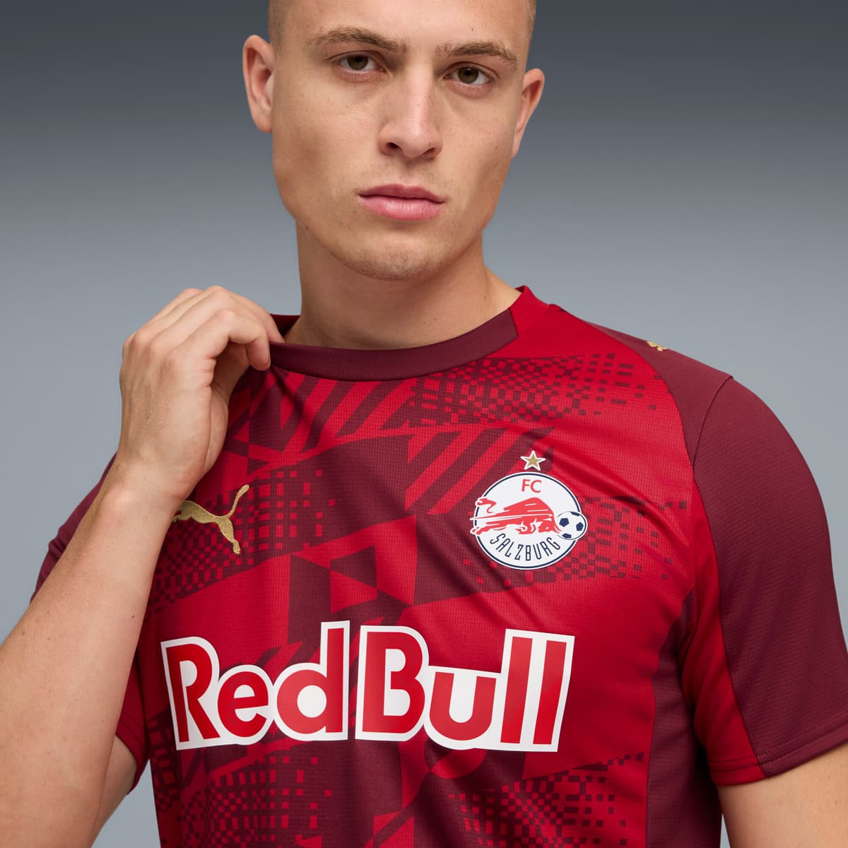 PUMA FC Rood Bull Salzburg 25/26 derde shirt voor Heren, Goud, Maat XXL thumbnail 5