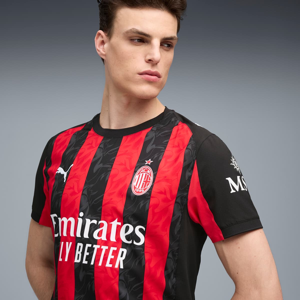 PUMA AC Milan 25/26 Authentic thuisshirt voor Heren, Zwart/Rood, Maat XXL thumbnail 6