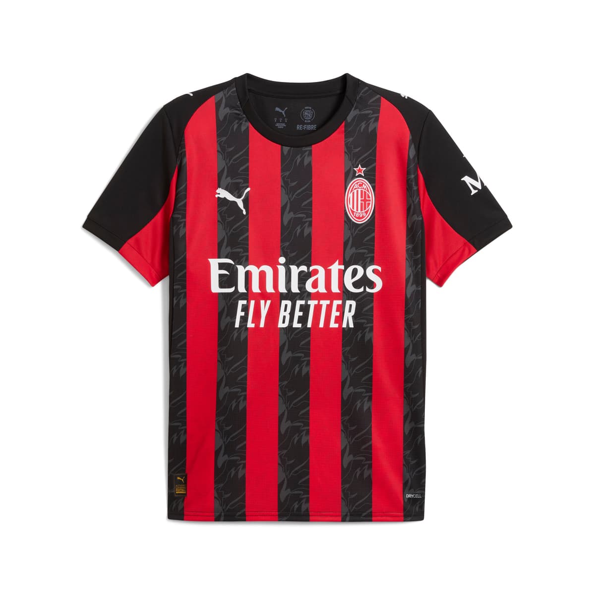 PUMA AC Milan 25/26 thuisshirt voor Heren, Zwart/Rood, Maat XL
