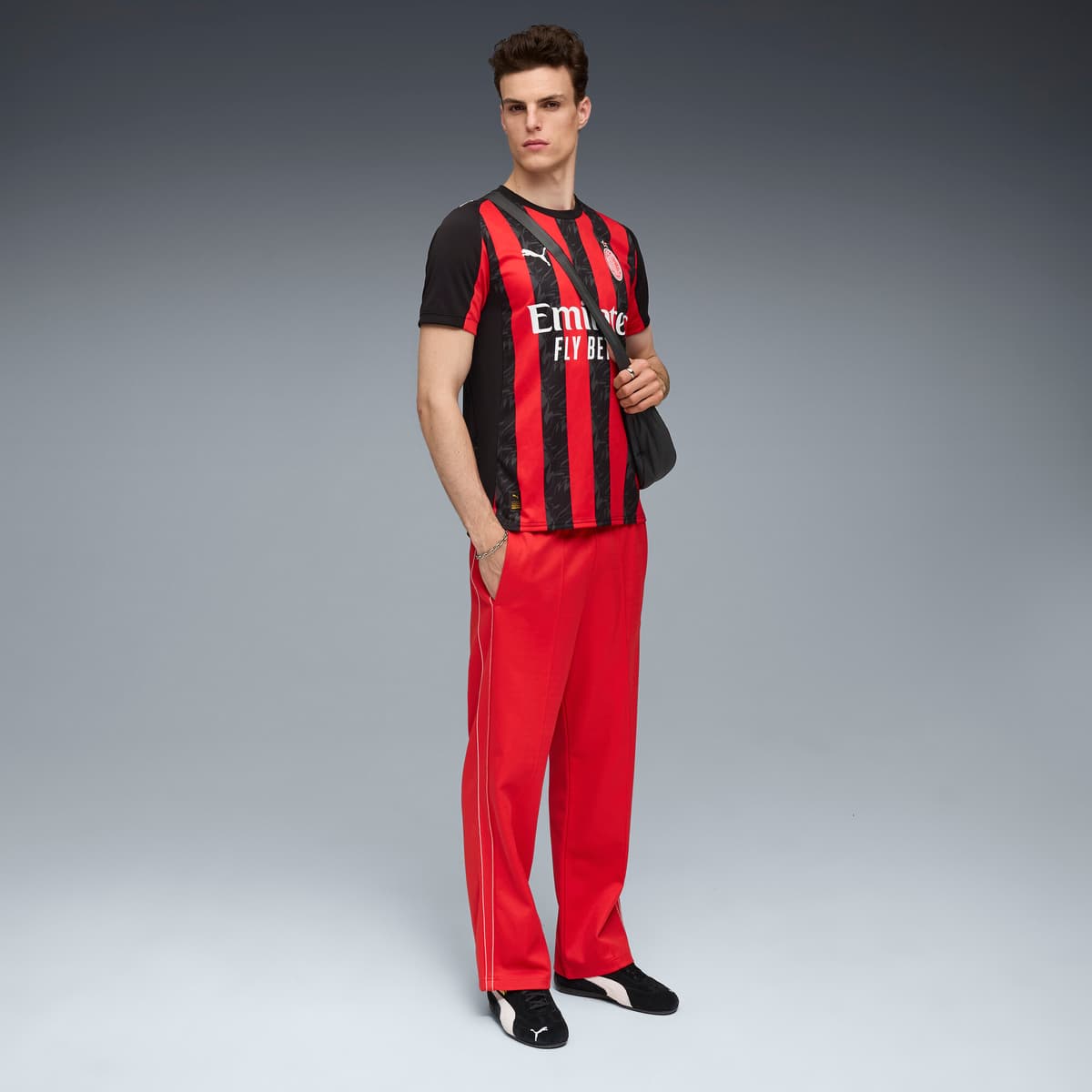 PUMA AC Milan 25/26 thuisshirt voor Heren, Zwart/Rood, Maat L thumbnail 5