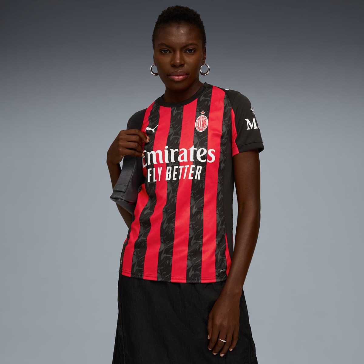 PUMA AC Milan 25/26 thuisshirt voor Dames, Zwart/Rood, Maat XS thumbnail 7