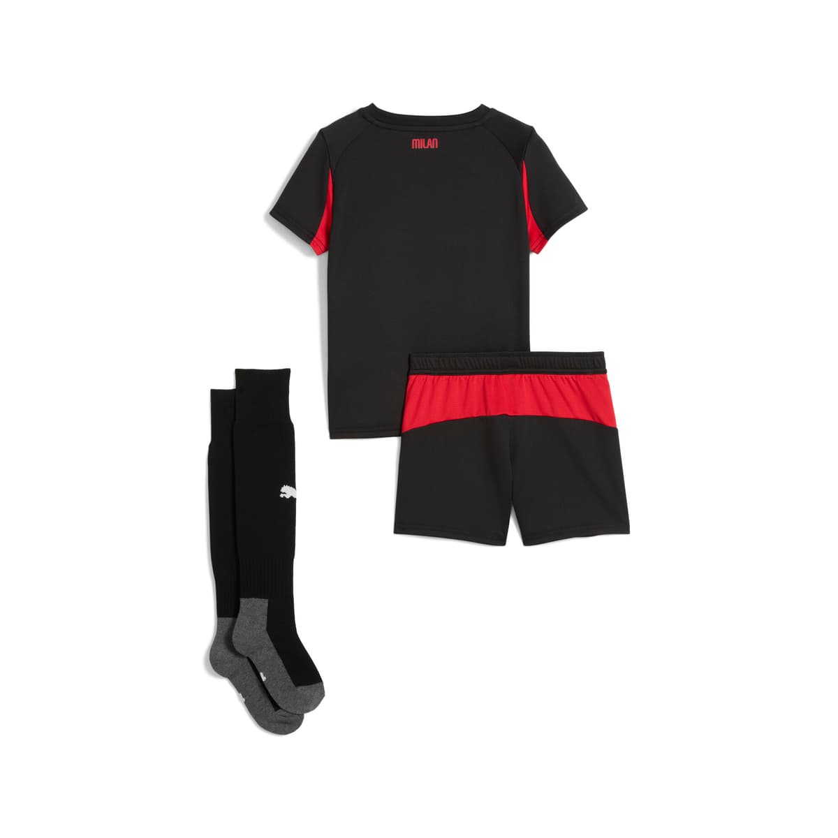 PUMA AC Milan 25/26 mini-thuistenue, Zwart/Rood, Maat 2-3Y thumbnail 2