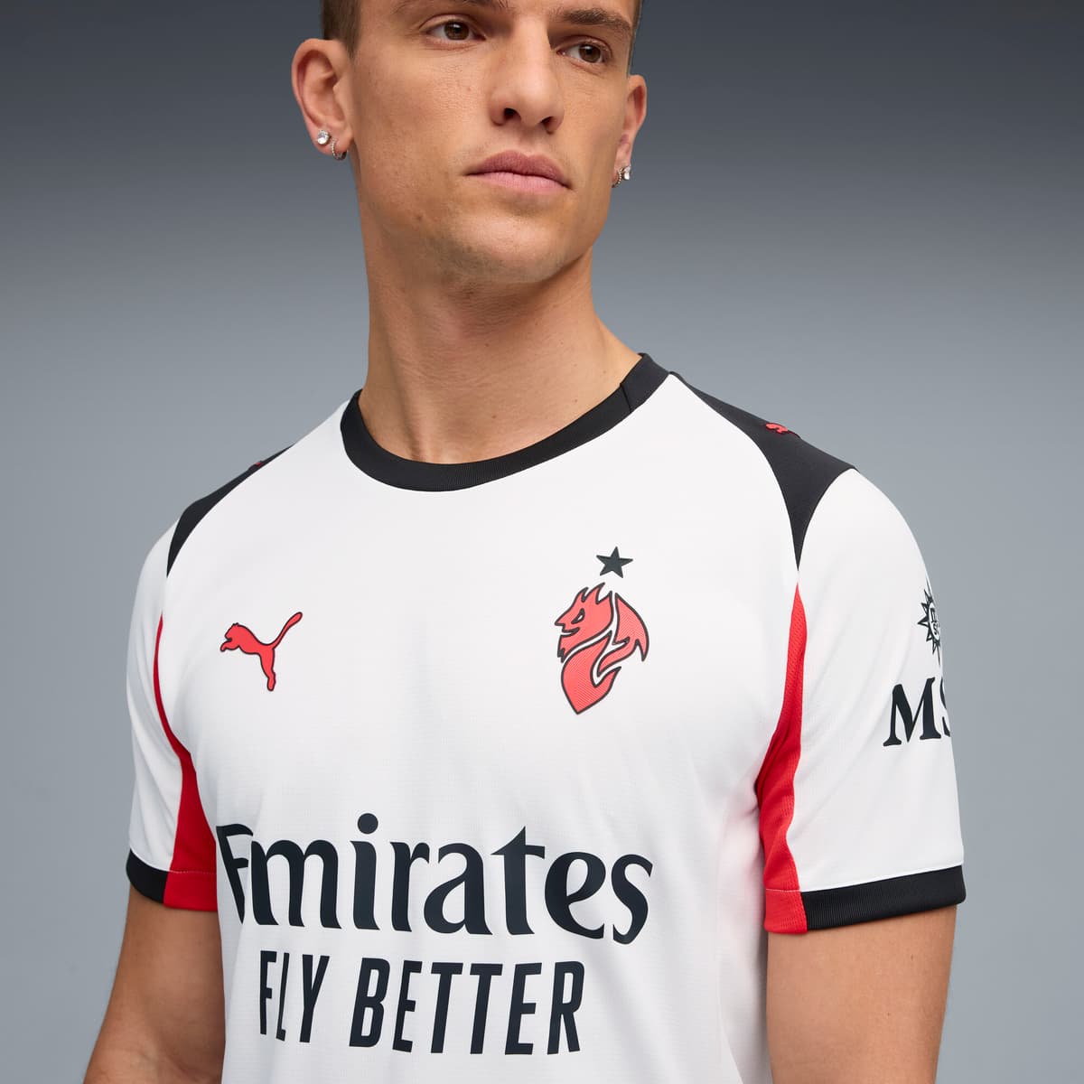 PUMA AC Milan 25/26 uitshirt voor Heren, Rood/Wit, Maat XL thumbnail 6