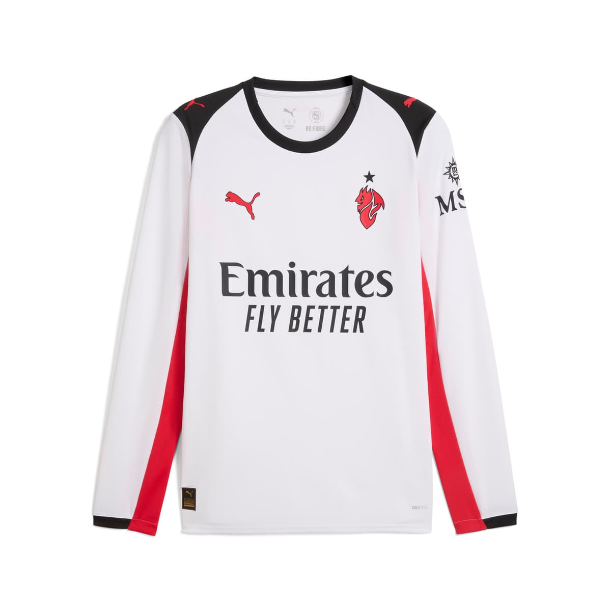 PUMA AC Milan 25/26 uitshirt met lange mouwen voor Heren, Rood/Wit, Maat L
