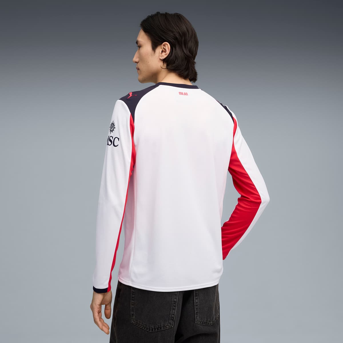 PUMA AC Milan 25/26 uitshirt met lange mouwen voor Heren, Rood/Wit, Maat L thumbnail 3