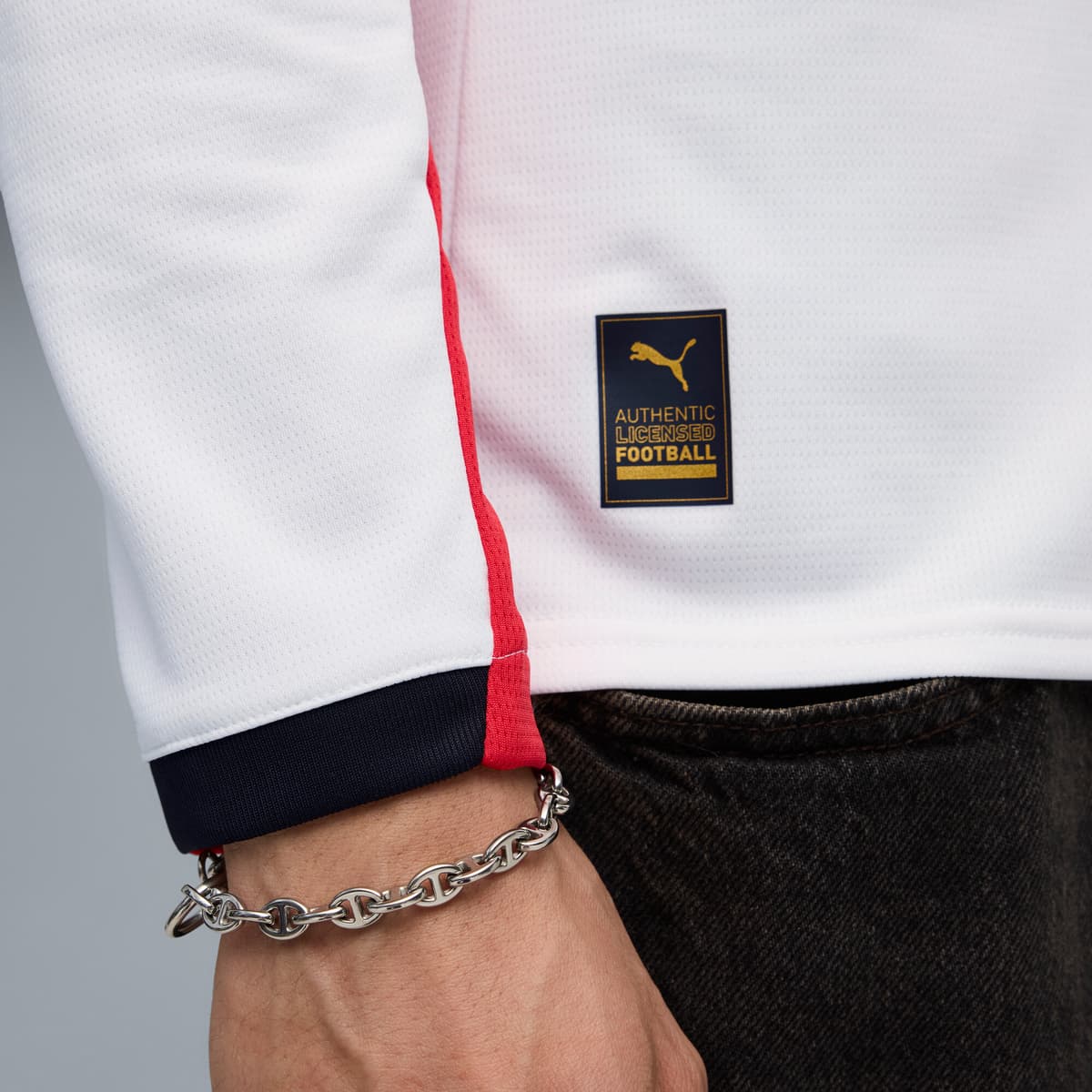 PUMA AC Milan 25/26 uitshirt met lange mouwen voor Heren, Rood/Wit, Maat L thumbnail 2