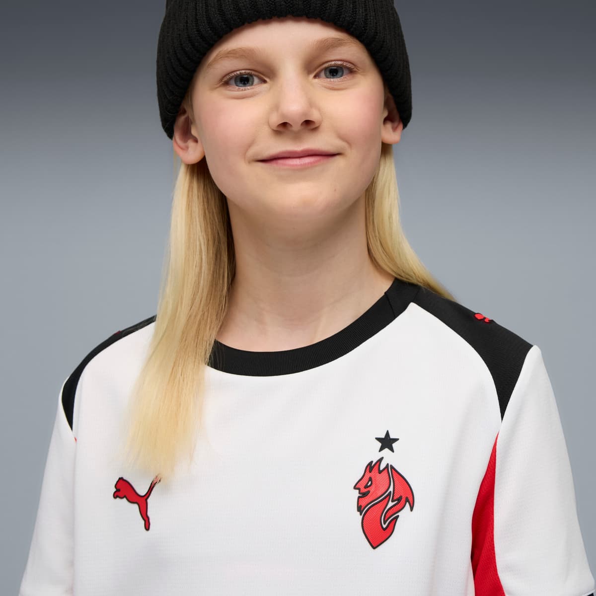 PUMA AC Milan 25/26 uitshirt, Rood/Wit, Maat 9-10Y thumbnail 6