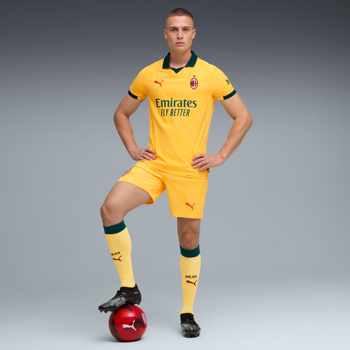 PUMA AC Milan 25/26 Authentic derde shirt voor Heren, Geel, Maat S thumbnail 5