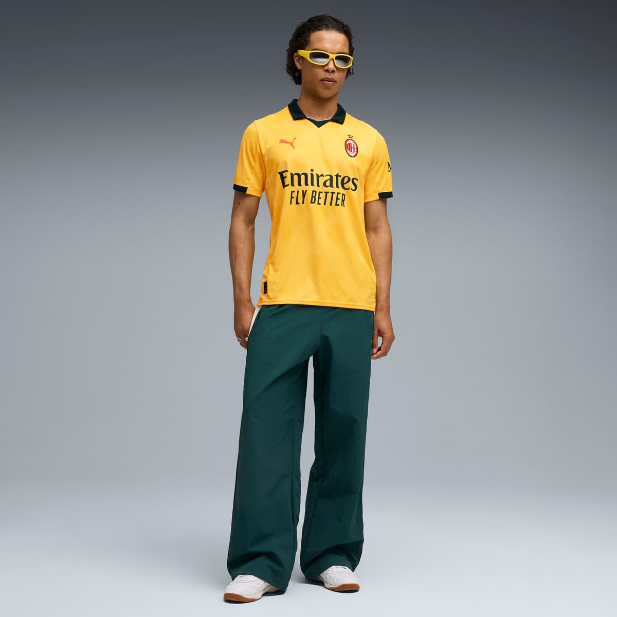 PUMA AC Milan 25/26 derde voetbalshirt voor Heren, Geel, Maat 3XL thumbnail 5