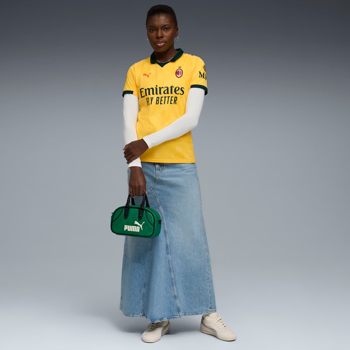 PUMA AC Milan 25/26 derde voetbalshirt voor Dames, Geel, Maat S thumbnail 4