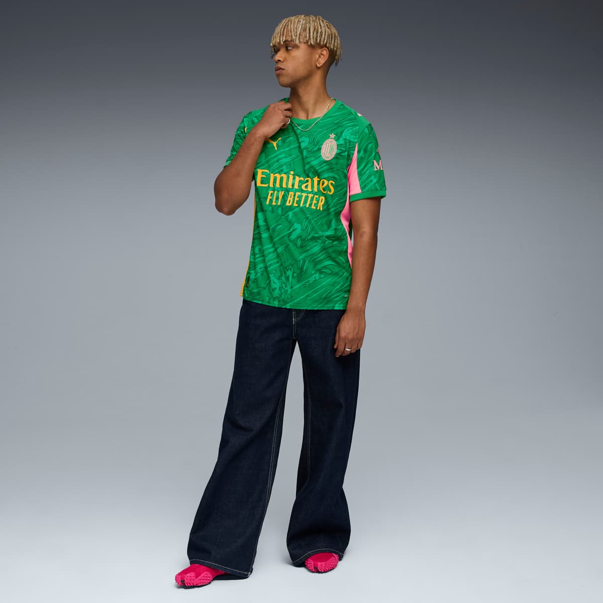 PUMA AC Milan 25/26 keepershirt voor Heren, Groen/Oranje, Maat M thumbnail 2