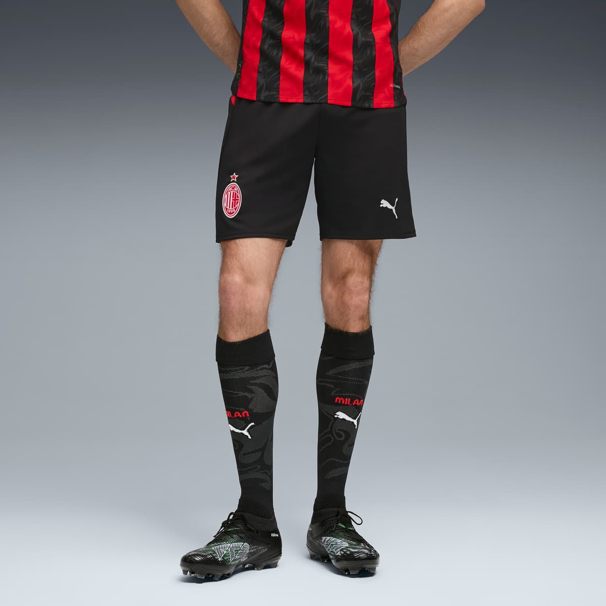 PUMA AC Milan 25/26 short voor Heren, Zwart/Rood, Maat XL thumbnail 6