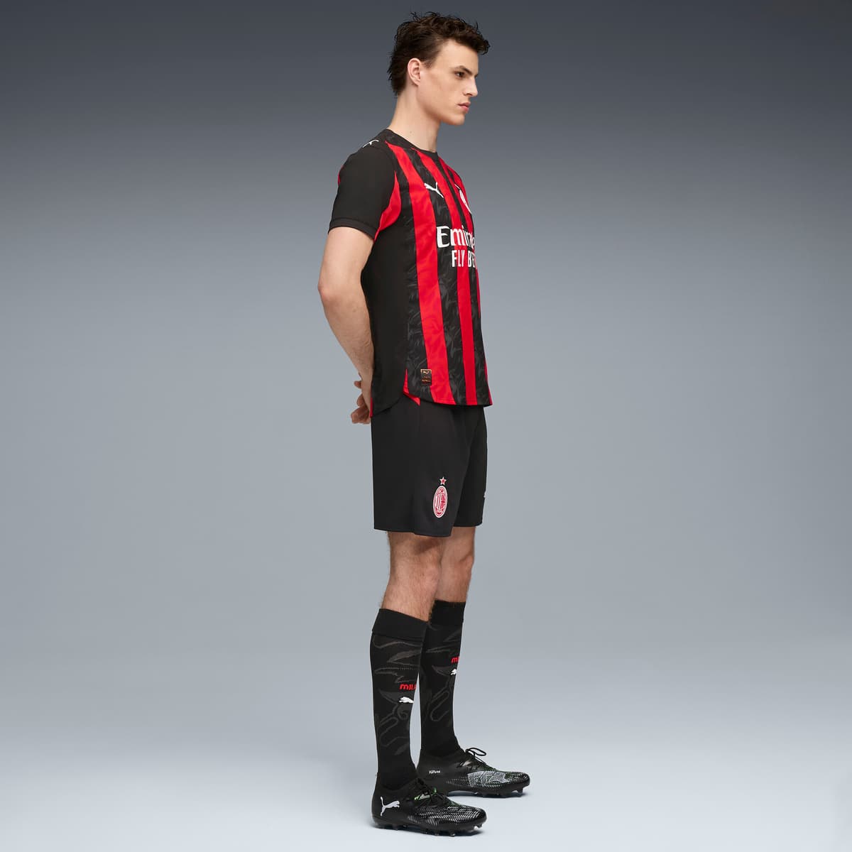 PUMA AC Milan 25/26 short voor Heren, Zwart/Rood, Maat XL thumbnail 4