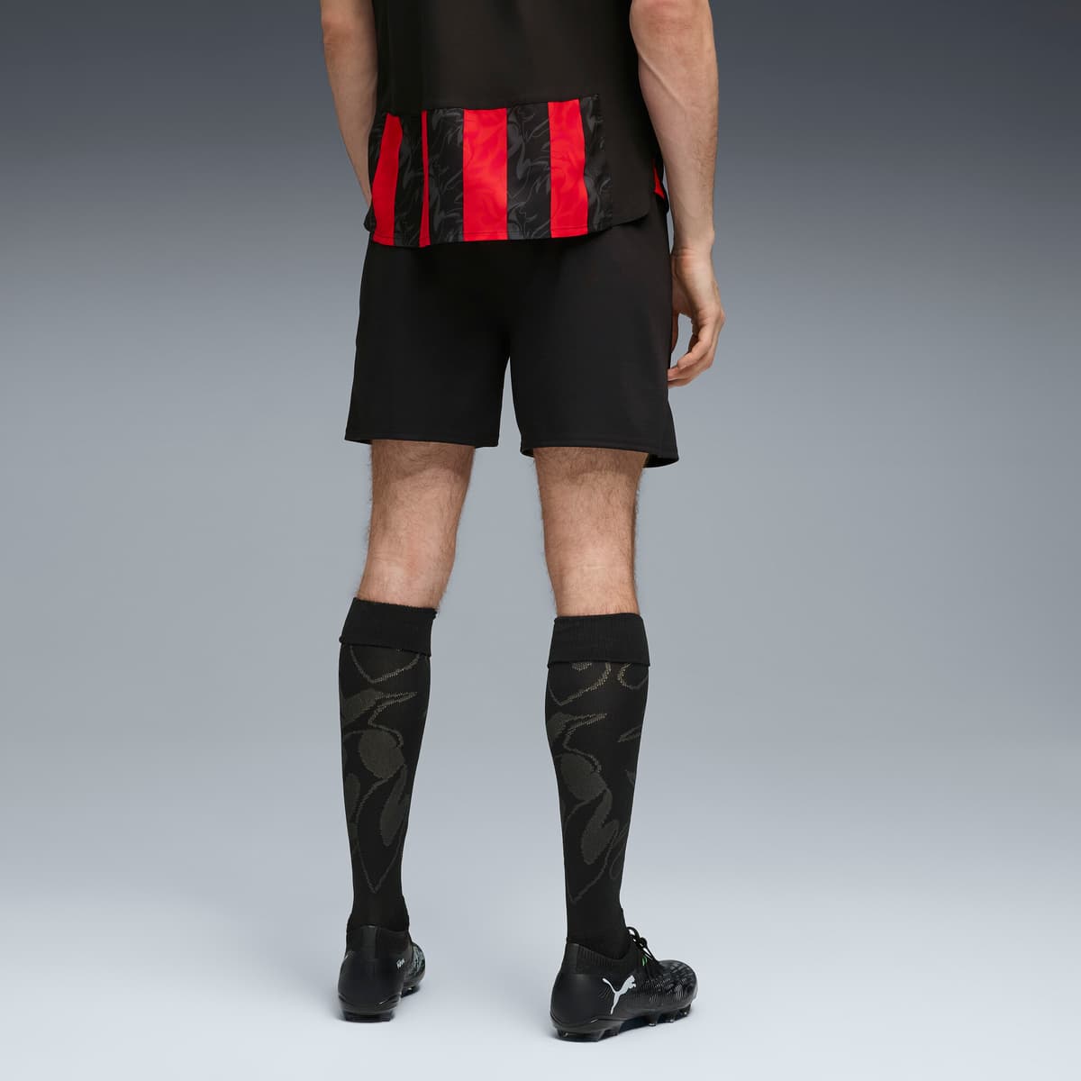 PUMA AC Milan 25/26 short voor Heren, Zwart/Rood, Maat XL thumbnail 3