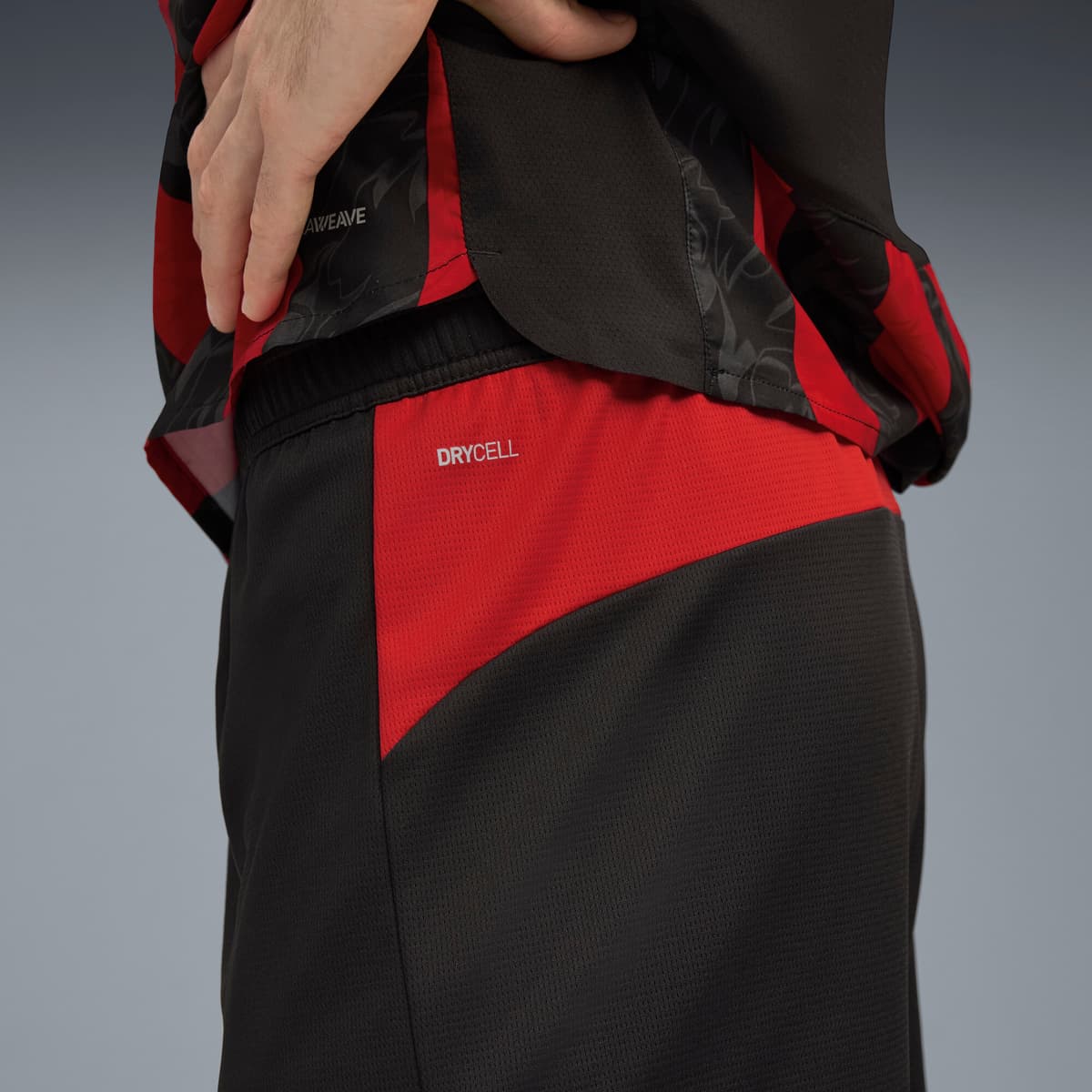 PUMA AC Milan 25/26 short voor Heren, Zwart/Rood, Maat XL thumbnail 2