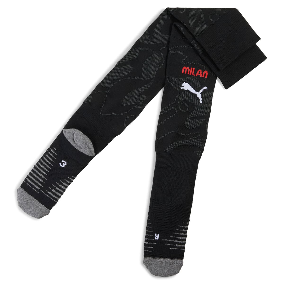PUMA AC Milan 25/26 keeperssokken met print voor Heren, Zwart/Grijs, Maat 47-49