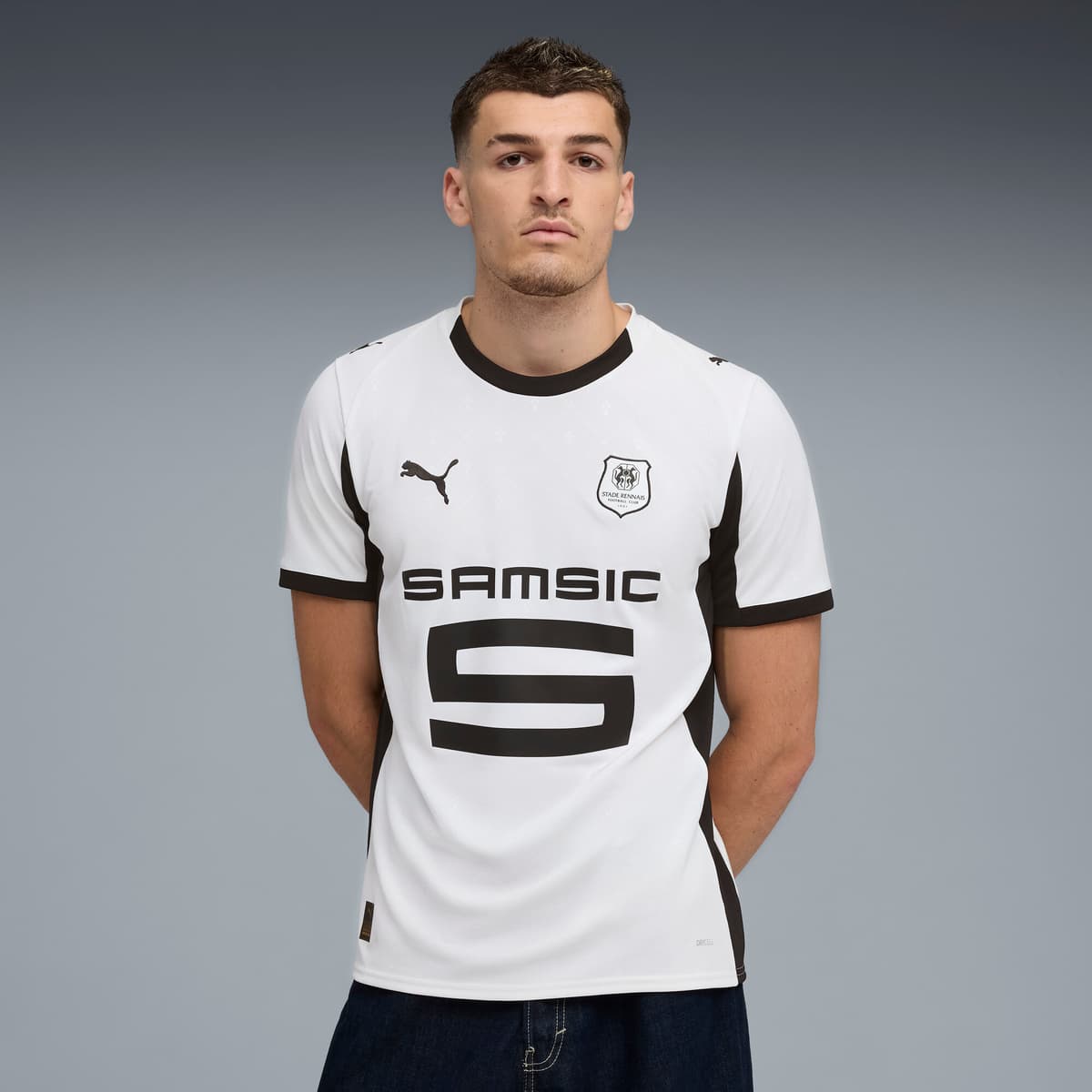 PUMA Stade Rennais FC 25/26 uitshirt voor Heren, Zwart/Wit, Maat M thumbnail 6
