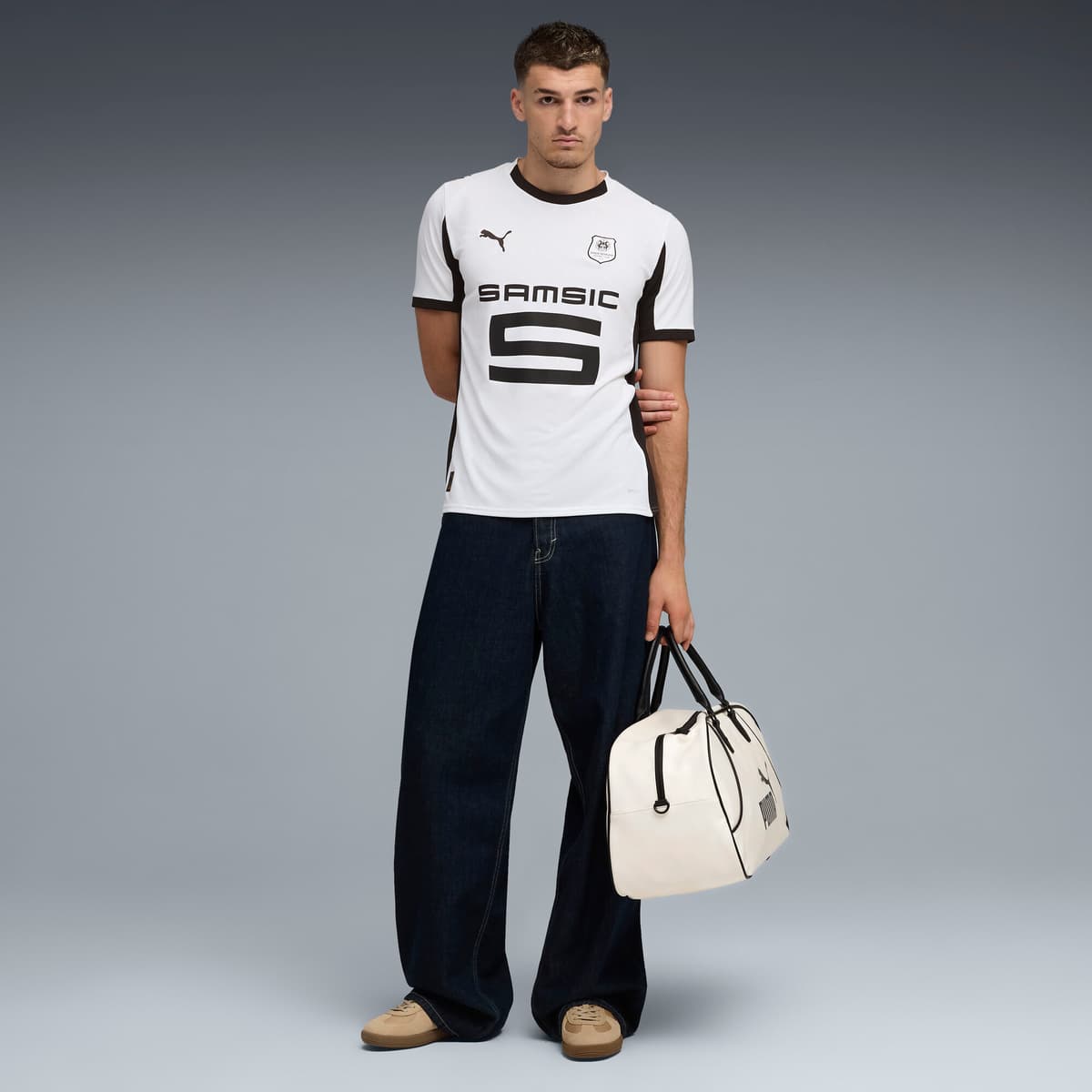 PUMA Stade Rennais FC 25/26 uitshirt voor Heren, Zwart/Wit, Maat M thumbnail 4