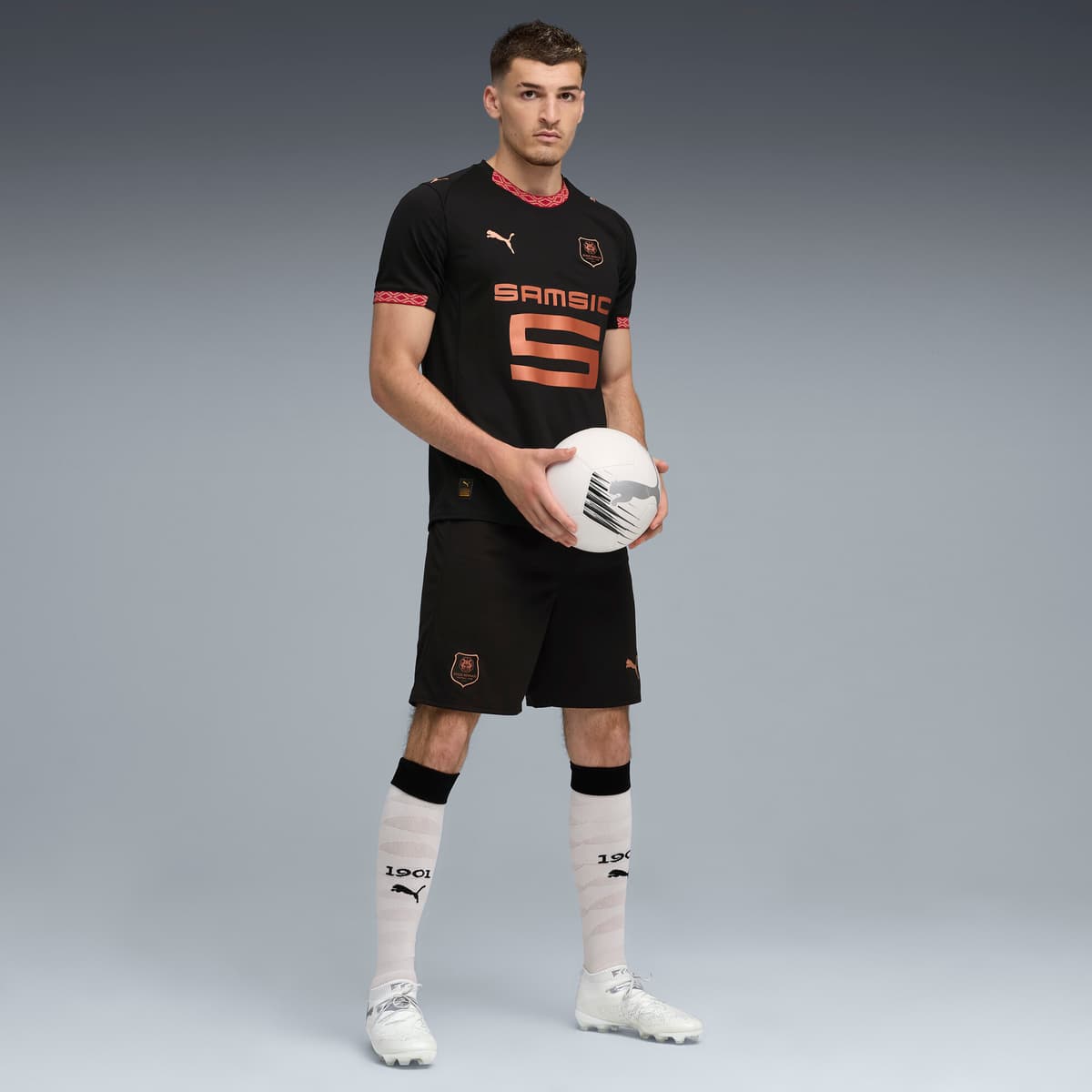 PUMA Stade Rennais FC 25/26 short voor Heren, Zwart, Maat XL thumbnail 2