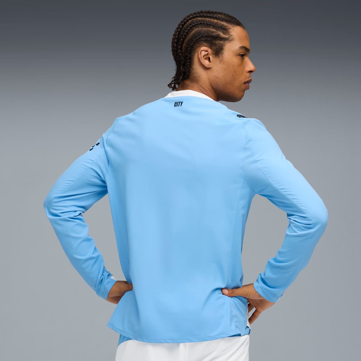 PUMA Manchester City 25/26 Authentic thuisshirt met lange mouw voor Heren, Blauw/Wit, Maat L thumbnail 3
