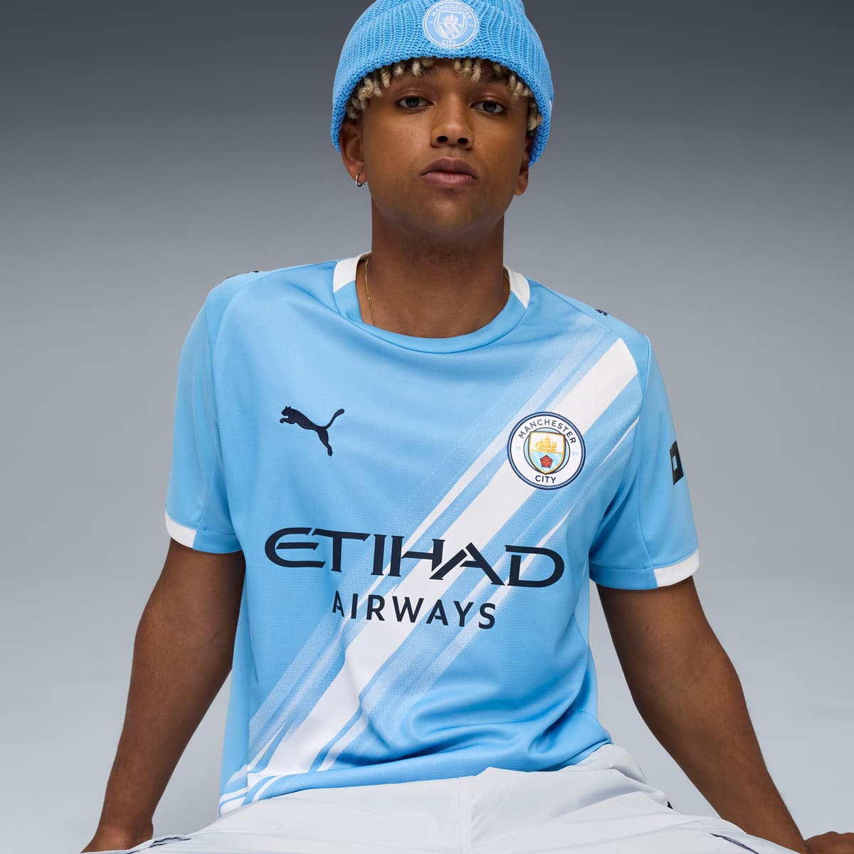 PUMA Manchester City 25/26 thuisshirt voor Heren, Blauw/Wit, Maat M thumbnail 6