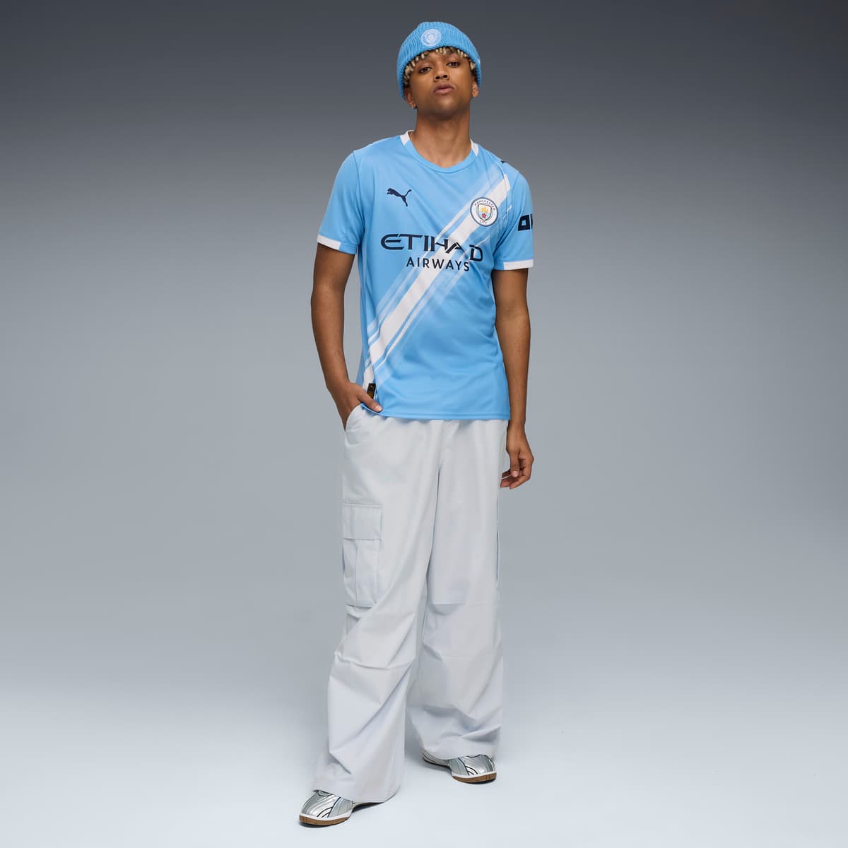 PUMA Manchester City 25/26 thuisshirt voor Heren, Blauw/Wit, Maat M thumbnail 5