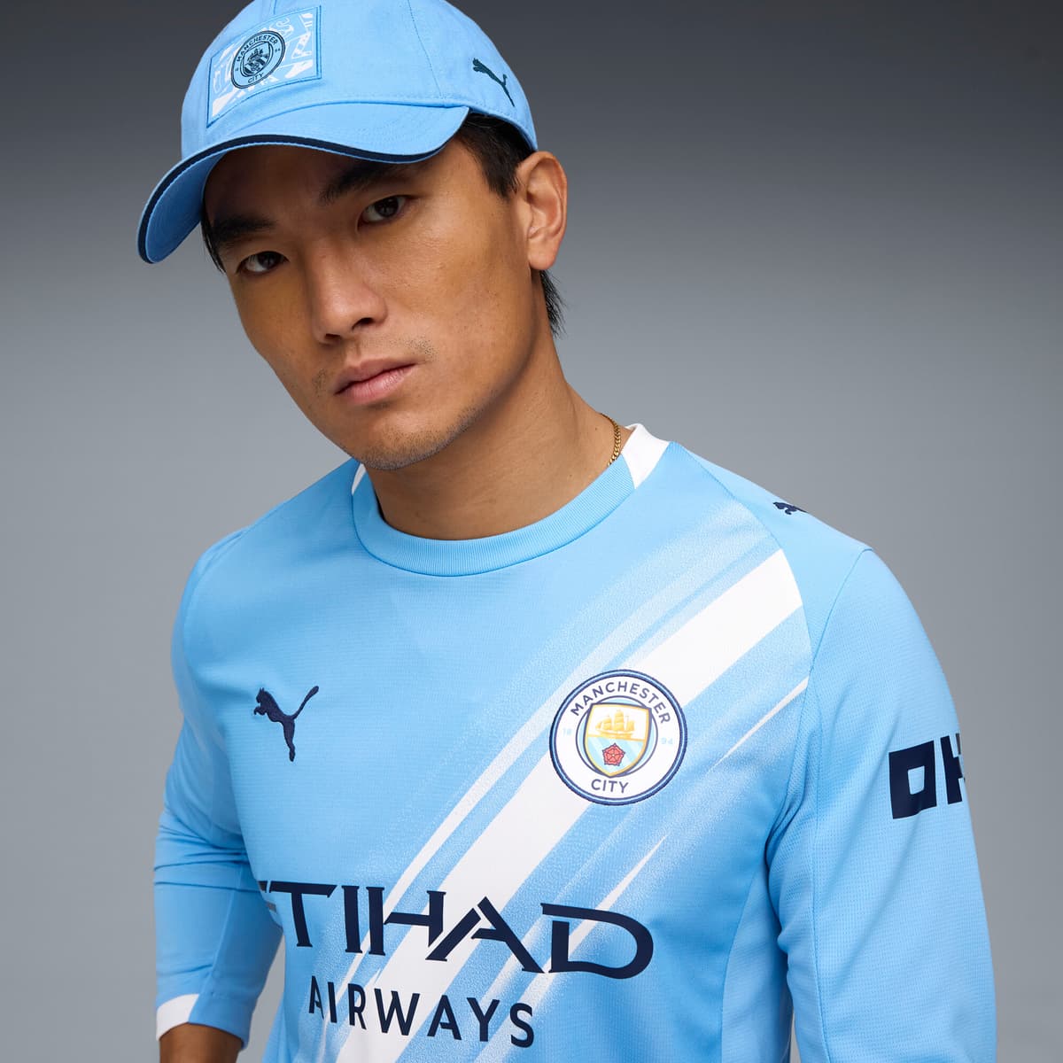 PUMA Manchester City 25/26 uitshirt met lange mouw voor Heren, Blauw/Wit, Maat L thumbnail 5