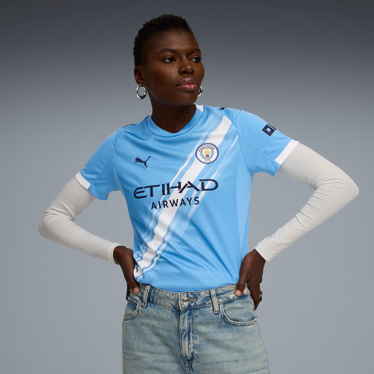 PUMA Manchester City 25/26 thuisshirt voor Dames, Blauw/Wit, Maat S thumbnail 7