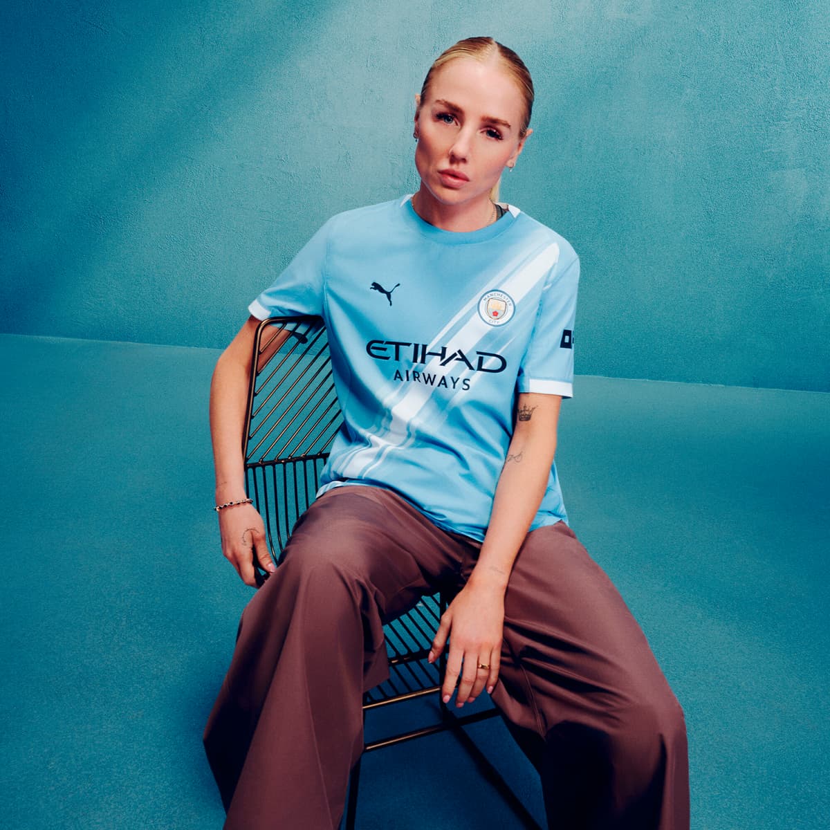 PUMA Manchester City 25/26 thuisshirt voor Dames, Blauw/Wit, Maat S thumbnail 2