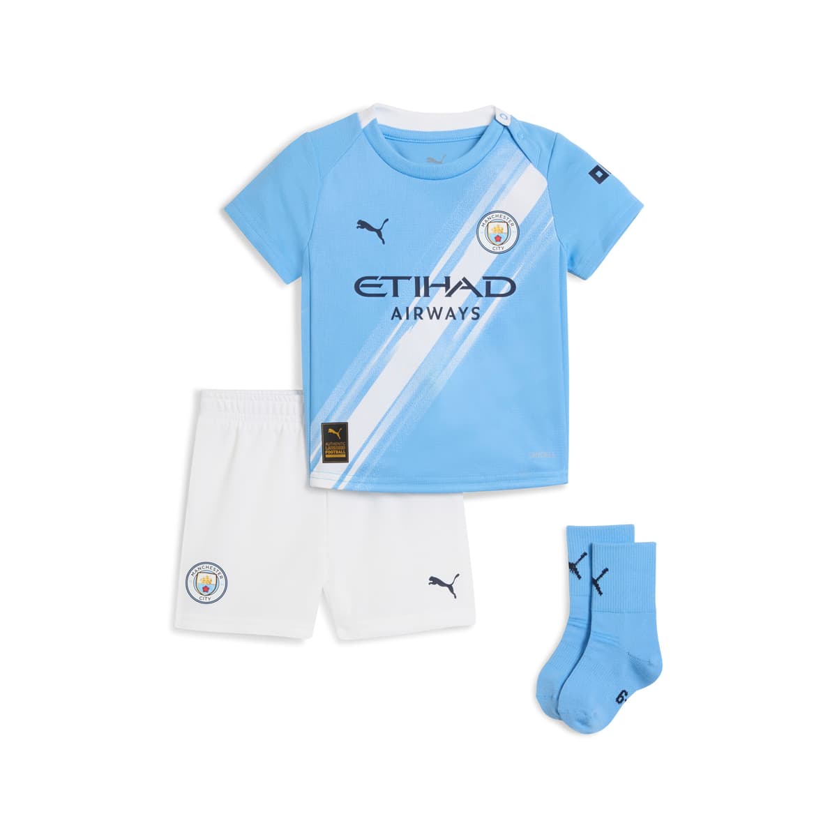 PUMA Manchester City 25/26 baby-thuistenue, Blauw/Wit, Maat 6-9M