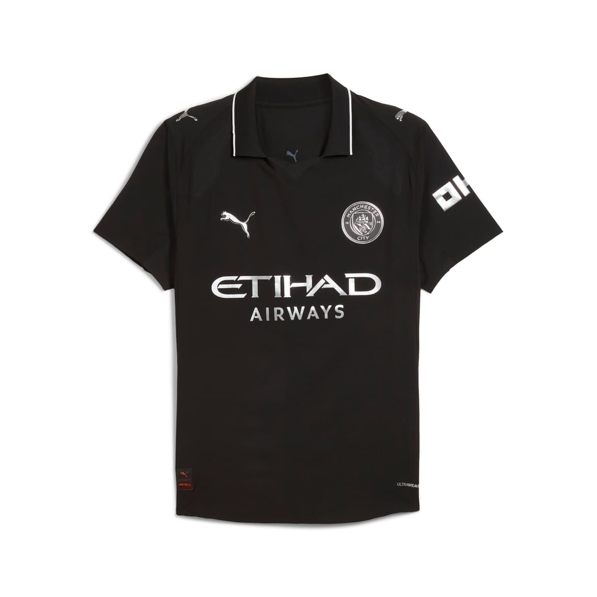 PUMA Manchester City 25/26 Authentic uitshirt voor Heren, Zwart, Maat XXL